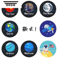 拓斯帝诺八大行星贴纸冰箱贴太阳系幼儿园星空卡通太空主题墙纸装饰环创