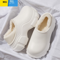 聚范防水棉拖鞋女士2023新款外穿厚底防滑包跟保暖居家加绒棉鞋