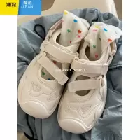 聚范甜桃星球网面透气运动凉鞋女夏季新款厚底魔术贴丑萌鞋休闲老爹鞋