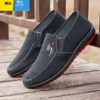 聚范2023老北京男鞋布鞋防滑耐磨豆豆鞋一脚蹬懒人鞋休闲鞋工作帆布鞋