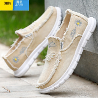 聚范2024透气男士休闲男款懒人鞋一脚蹬帆布男鞋