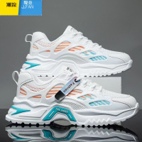 聚范莆田男鞋夏季透气2024新款青少年运动休闲跑步网面增高老爹鞋