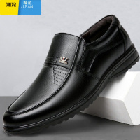 聚范皮鞋男鞋新款正装休闲防滑软底软面透气中老年爸爸工作鞋子