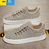 聚范帆布男鞋夏季透气2024新款男士懒人一脚蹬休闲平板鞋运动增高布鞋