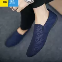 聚范男鞋2024款精小伙懒人休闲鞋一脚蹬豆豆男士鞋百搭透气潮鞋