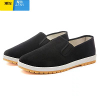 聚范休闲男鞋牛筋底一脚蹬鞋军板鞋老北京黑布鞋