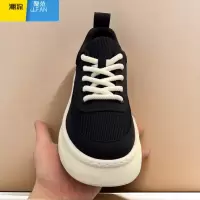 聚范2024夏季新款网布时尚百搭舒适透气网红美式板鞋圆头运动休闲男鞋