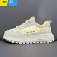 聚范欧洲站男鞋夏季网面透气镂空网鞋休闲跑步运动鞋厚底小白老爹潮鞋