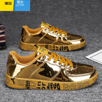 聚范男鞋夏季鞋子精小伙运动休闲板鞋网红切尔西金色潮鞋男款