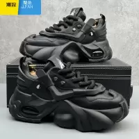 聚范欧洲站男鞋夏季网红高级感休闲运动鞋厚底增高黑色老爹潮鞋子