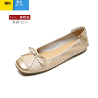 聚范法式平底芭蕾单鞋女夏季2024新款软底一脚蹬蛋卷鞋大码女鞋41一43