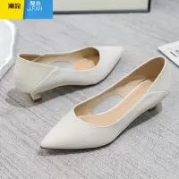 聚范空乘高跟鞋女细跟2024年新款职业3cm小跟单鞋黑色空姐工作鞋
