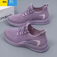 聚范老北京布鞋女妈妈鞋平底运动鞋飞织透气软底不累脚休闲鞋新款轻便