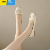 聚范软底舒适低跟女鞋2024夏新款一脚蹬浅口平底温柔单鞋不累脚妈妈鞋