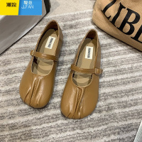 聚范软底平底单鞋女2024新款夏季玛丽珍法式女款豆豆鞋不累脚鞋子低跟