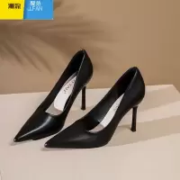 聚范职业高跟鞋女气质新款软底久站不累工作鞋黑色细跟百搭正装单鞋子