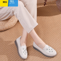 聚范妈妈鞋夏季凉鞋软底女舒适皮鞋中年中老年老人防滑新款牛筋底单鞋