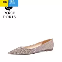 聚范Rose Doris婚宴鞋 孕妇婚女不累脚平底新娘鞋2024年新款婚纱单鞋