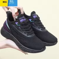 聚范老北京布鞋女系带透气飞织女单鞋轻便软底防滑运动休闲妈妈鞋