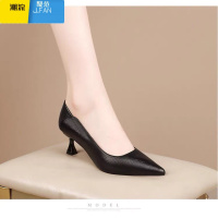 聚范紅綪綎高跟鞋2024年新款百搭两穿单鞋细跟职业女鞋通勤