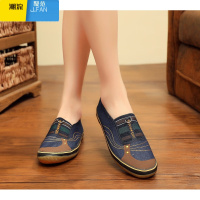 聚范夏季新款老北京布鞋女防滑透气一脚蹬中老年人妈妈时尚舒适单鞋子