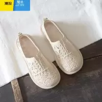聚范渔夫鞋女夏2024新款平底网面透气凉鞋复古外穿百搭防滑休闲孕妇鞋