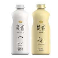 君乐宝简醇950g酸奶0添蔗糖酸奶风味酸牛奶原味益生菌发酵乳[简醇+慢醇混搭*2瓶]