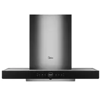 美的油烟机CXW-150-E80 T型 触摸 不锈钢 玻璃