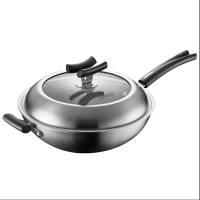 苏泊尔X晶盾不锈钢炒锅·钢玻盖CC34JA2//3