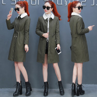 2017秋冬季新款精品女装气质翻领女式风衣时尚百搭中长款外套