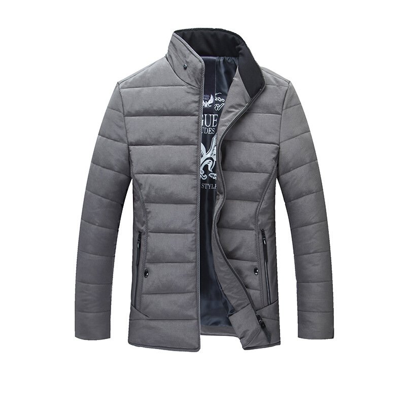 2017冬季中年男式棉衣夹克休闲男装立领棉服男外套短款