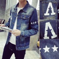 2017新款秋季修身男士牛仔外套夹克潮男装宽松青年韩版上衣服潮