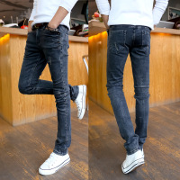 青少年流行牛仔裤男小脚裤修身弹力猫须男装品质保证新塘男士长裤