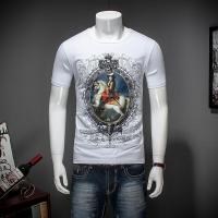 夏季男士T恤短袖圆领纯棉体恤修身半袖男装韩版打底衫潮流上衣服