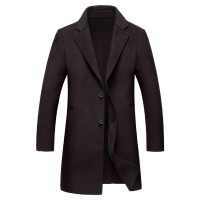 秋冬新款男士纯手工双面羊毛呢大衣外套男双面尼风衣