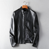 高端男款欧美休闲立领秋冬季绵羊皮外套-男士真皮皮衣夹克