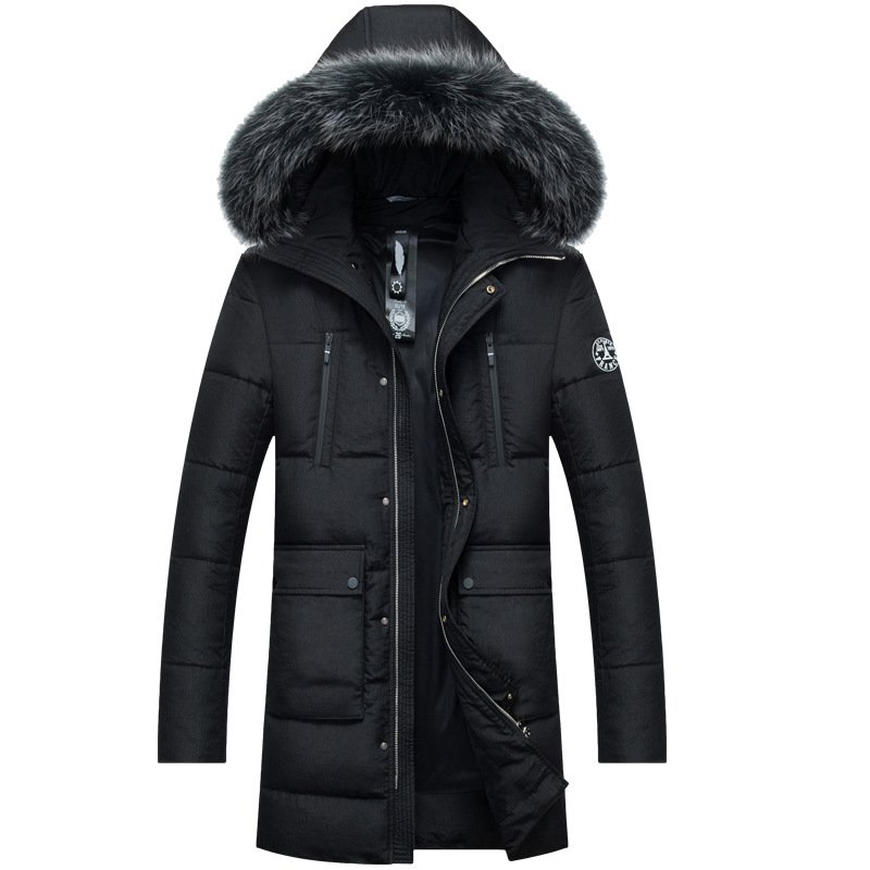 80%灰鸭绒羽绒服男士2017冬季新款休闲青年男式长款羽绒外套