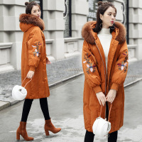 2017冬季新YJLY8765韩 版雅潮流连帽长款羽绒服