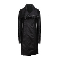 海宁新款真皮皮衣女风衣外套 欧洲站绵羊皮修身中长款 女装