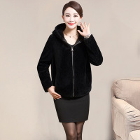 海宁羊剪绒大衣女短款修身2017新款澳洲羊毛皮毛一体皮草外套