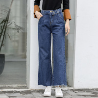 2017新款秋冬女裤韩版高腰九分阔腿裤打底裤牛仔裤女