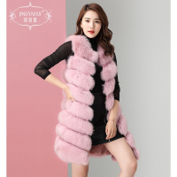 冬季新款整皮狐狸毛皮草保暖大衣女士长款时尚皮草外套