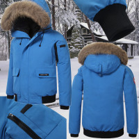 加拿大户外滑雪加大加厚防寒保暖高工作业鹅绒男女商务羽绒服