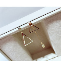欧美流行时尚不对称三角型耳钉女气质百搭时髦夜店耳环耳坠首饰品