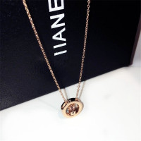 新款时尚韩版欧美经典大小圆圈气质百搭锁骨链短款个性双圈项链女