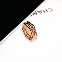 韩版时尚个性创意六边形戒指女 韩国气质不规则几何形食指指环