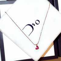 新款时尚日韩欧美潮流镶钻心形气质百搭生日礼物锁骨项链短款个性爱心学校项链女配饰