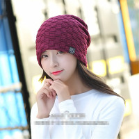 秋冬毛线帽子女防头风孕妇帽月子帽冬季毛呢产妇帽户外保暖套头帽