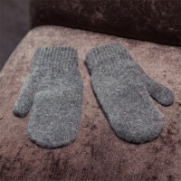 韩版简约手套女冬可爱包指冬季保暖加厚双层男骑车学生兔羊毛手套