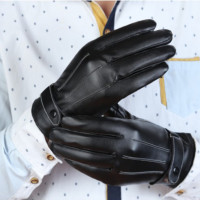 男士皮手套冬保暖加绒加厚触屏摩托车骑行防风户外防雨雪户外手套